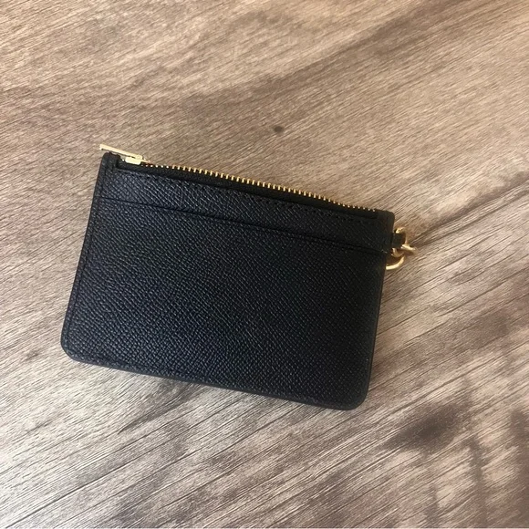 Coach mini wallet with gold hardware and keychain - Picture 3 of 6